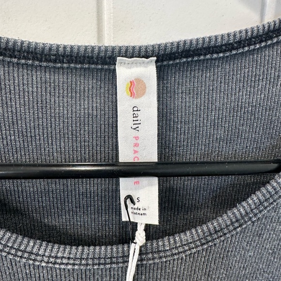 NWT Daily Practice Anthropologie Be Bold Racerback Twofer Midi Dress Dark Gray S - Picture 6 of 8